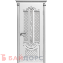 Александрия ДО 3D белая эмаль патина серебро