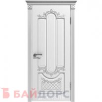 Александрия ДГ 3D белая эмаль патина серебро