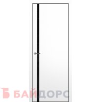 КВАЛИТЕТ К1 Белый матовый Lacobel Black Classic кромка ALU черная